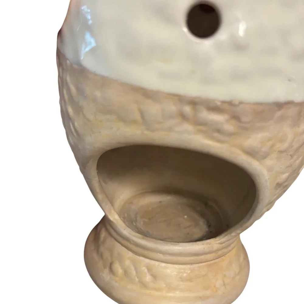 Yankee Candle Ceramic Dragonfly Wax Melt Tart Warmer Cream‎ Tan Rustic 6 Inch
